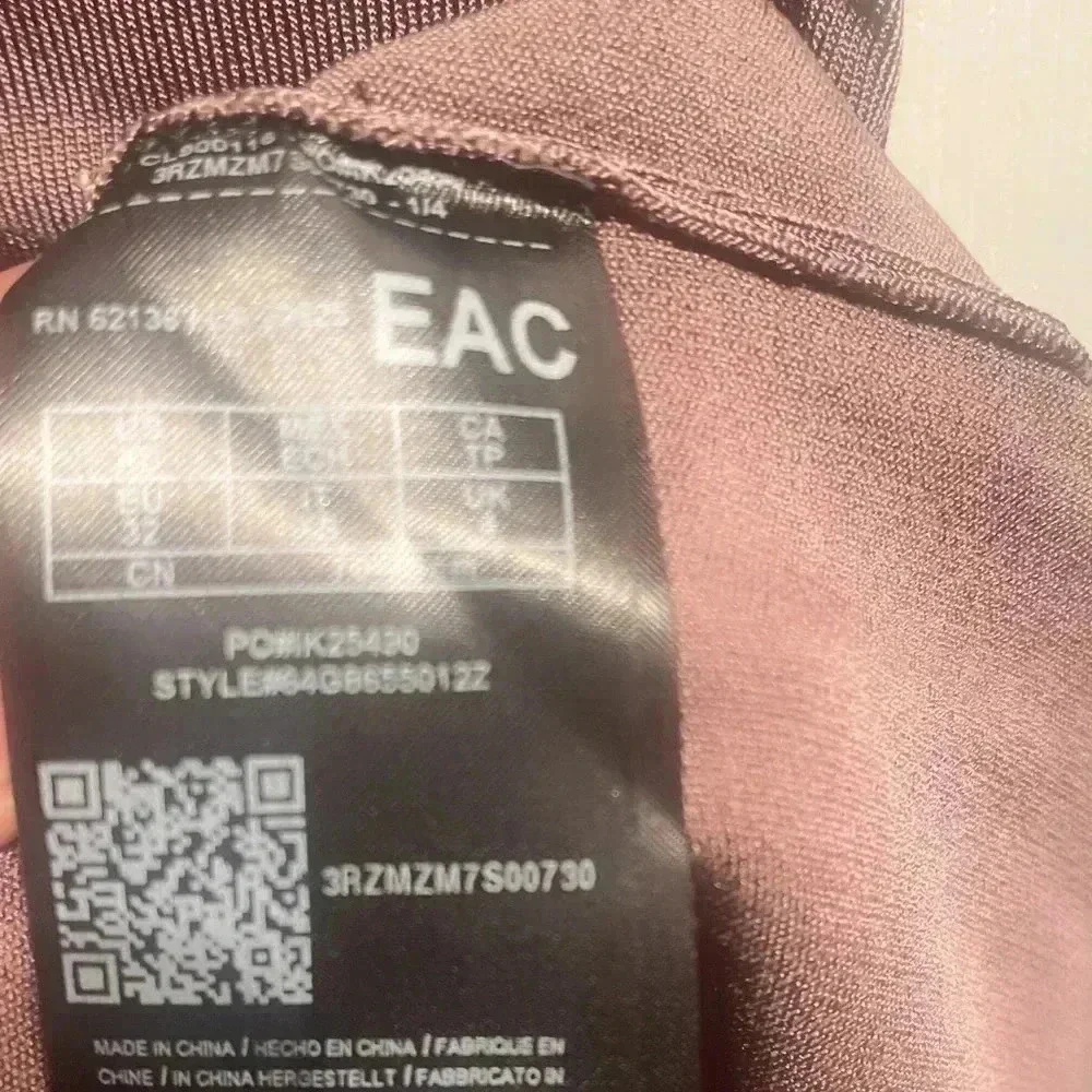 Like new Marciano taupe bodycon  day 2 nite midi stretch dress XS - Picture 5 of 5